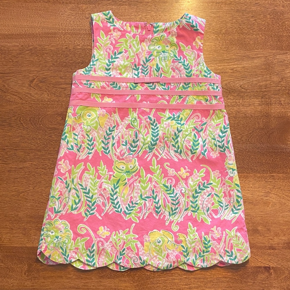 Lilly Pulitzer Millionaire Row -  Pink safari floral shift Dress